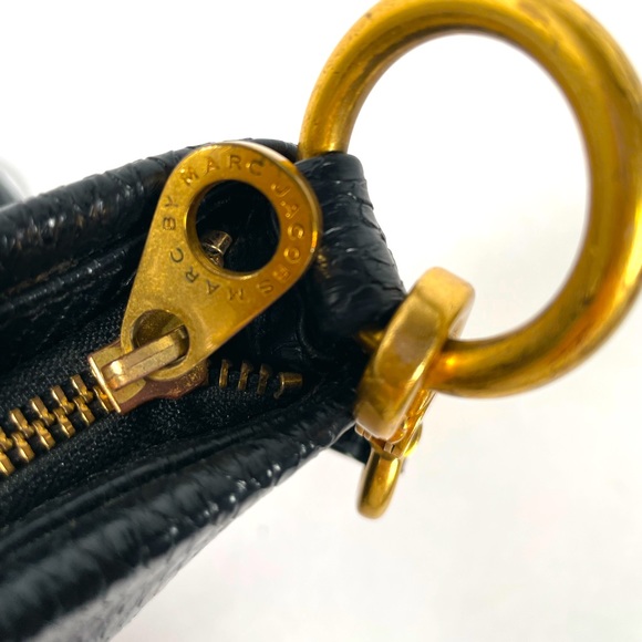 Marc Jacobs Black Crossbody Purse PVC Snakeskin Print - Picture 5 of 8